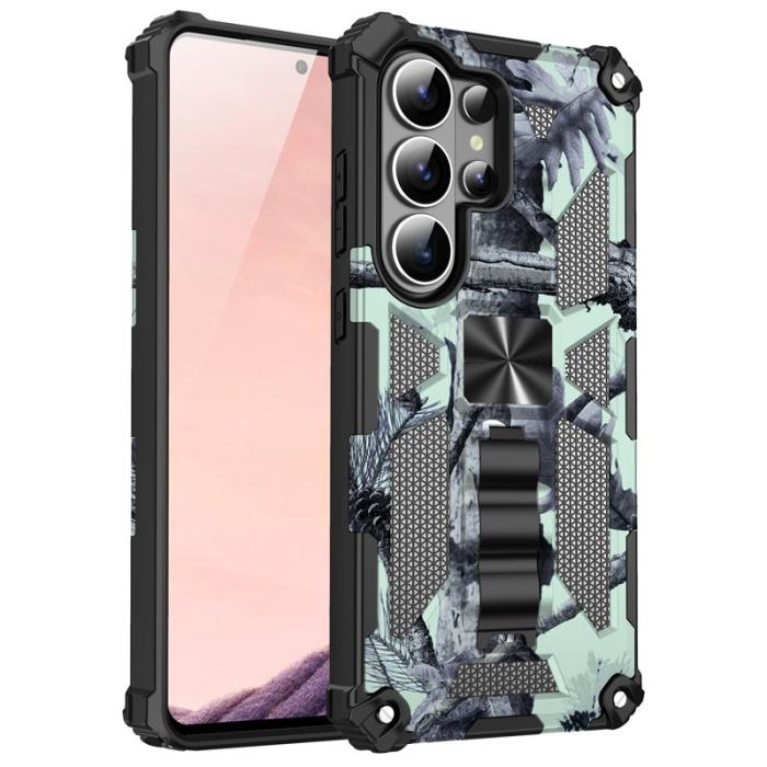 OEM - Mobilskal för Samsung Galaxy S26 Ultra Kickstand PC + TPU - Ljusgrön