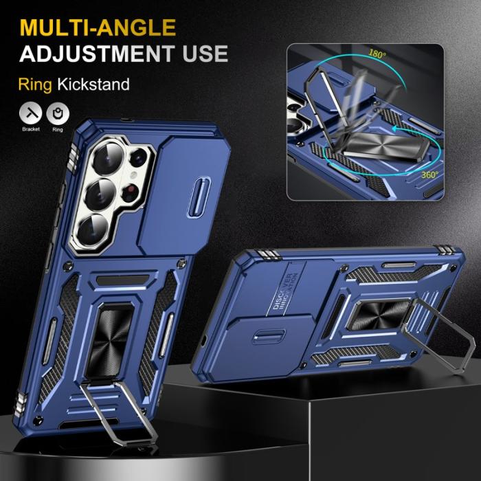 OEM - Mobilskal för Samsung Galaxy S26 Ultra Kickstand PC + TPU - Mörkblå