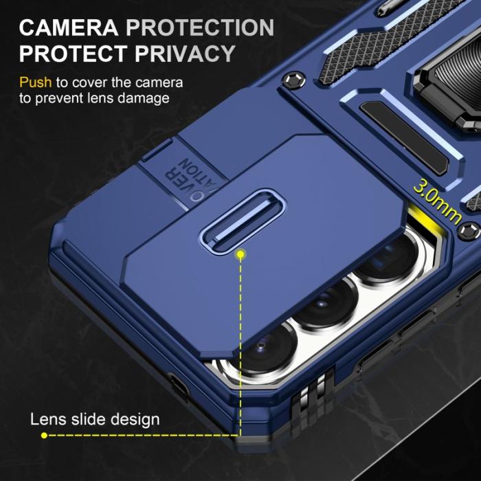 OEM - Mobilskal för Samsung Galaxy S26 Ultra Kickstand PC + TPU - Mörkblå
