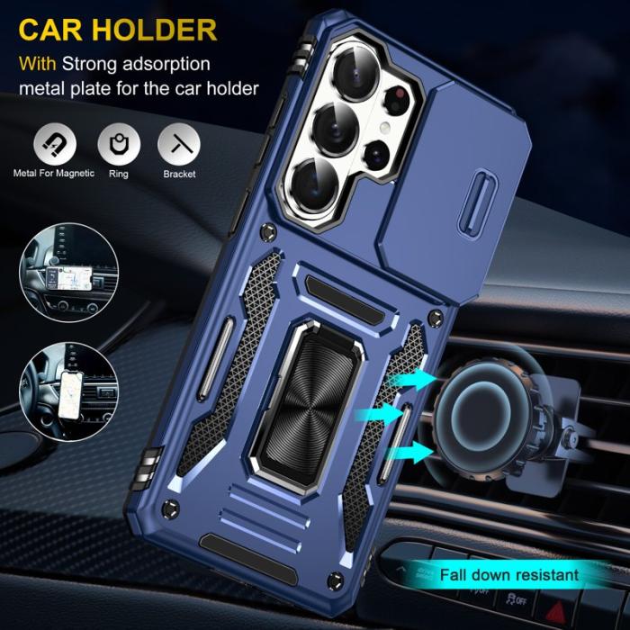 OEM - Mobilskal för Samsung Galaxy S26 Ultra Kickstand PC + TPU - Mörkblå