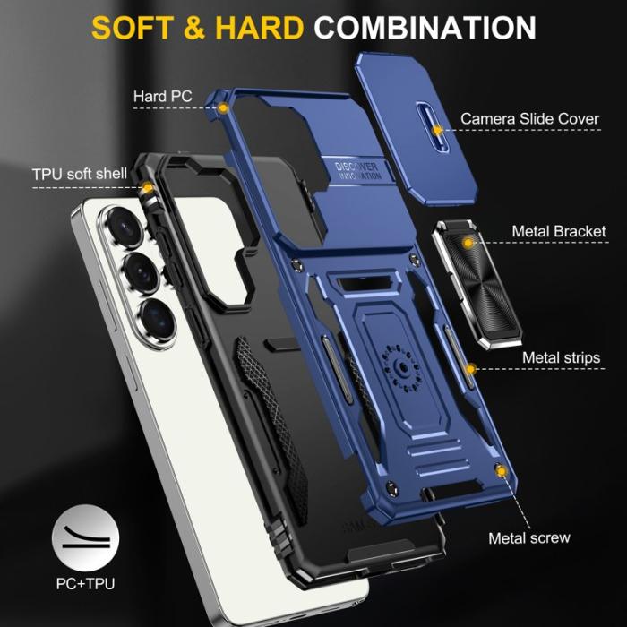 OEM - Mobilskal för Samsung Galaxy S26 Ultra Kickstand PC + TPU - Mörkblå