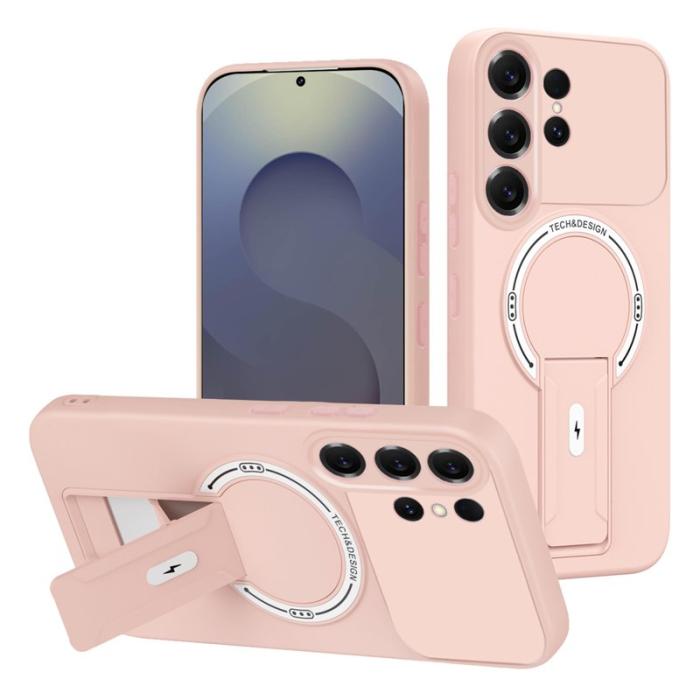 OEM - Mobilskal för Samsung Galaxy S26 Ultra Kickstand PC + TPU - Rosa