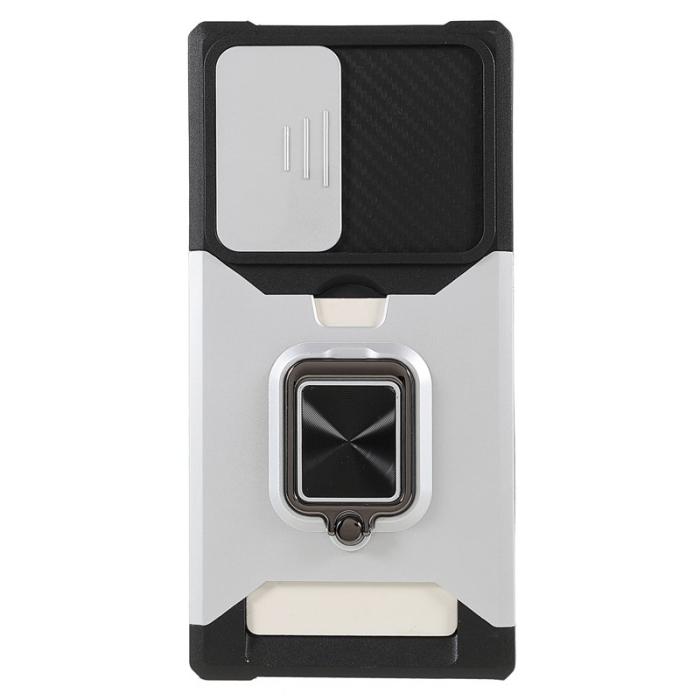 OEM - Mobilskal för Samsung Galaxy S26 Ultra Kickstand PC + TPU - Silver