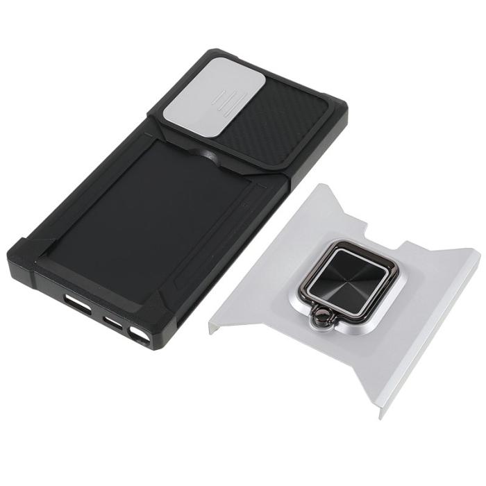 OEM - Mobilskal för Samsung Galaxy S26 Ultra Kickstand PC + TPU - Silver