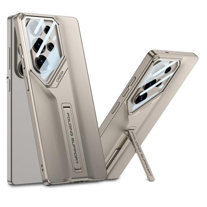 GKK - GKK Mobilskal för Samsung Galaxy S26 Ultra Kickstand Shockproof PC - Titan Guld