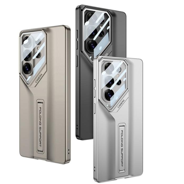 GKK - GKK Mobilskal för Samsung Galaxy S26 Ultra Kickstand Shockproof PC - Titan Guld