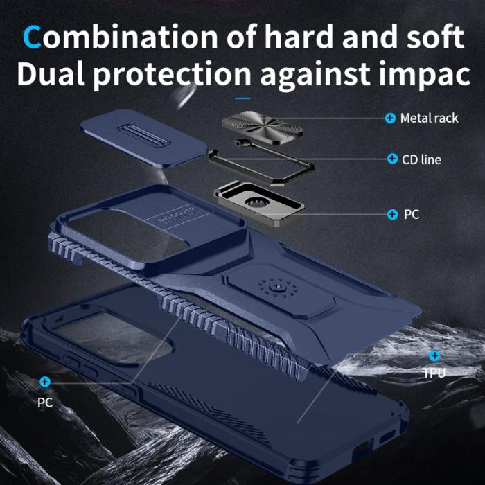 OEM - Mobilskal för Samsung Galaxy S26 Ultra Kickstand TPU + PC - Blå