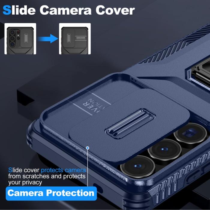 OEM - Mobilskal för Samsung Galaxy S26 Ultra Kickstand TPU + PC - Blå