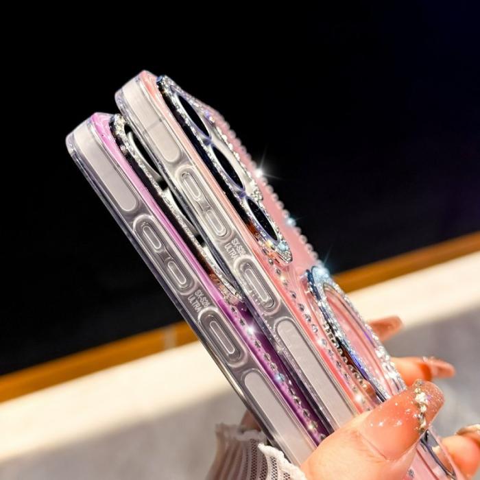 OEM - Mobilskal för Samsung Galaxy S26 Ultra Kickstand TPU + PC - Glittrande Ljusrosa