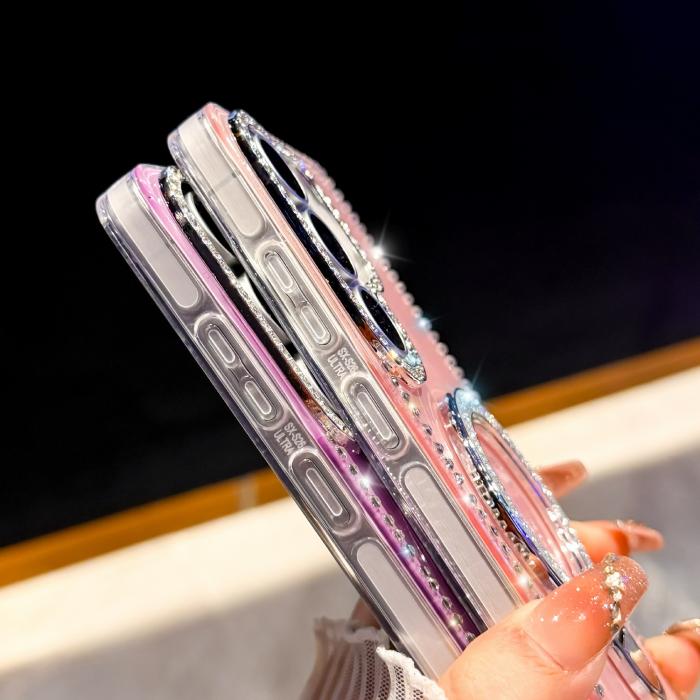 OEM - Mobilskal för Samsung Galaxy S26 Ultra Kickstand TPU + PC - Glittrig Ljuslila