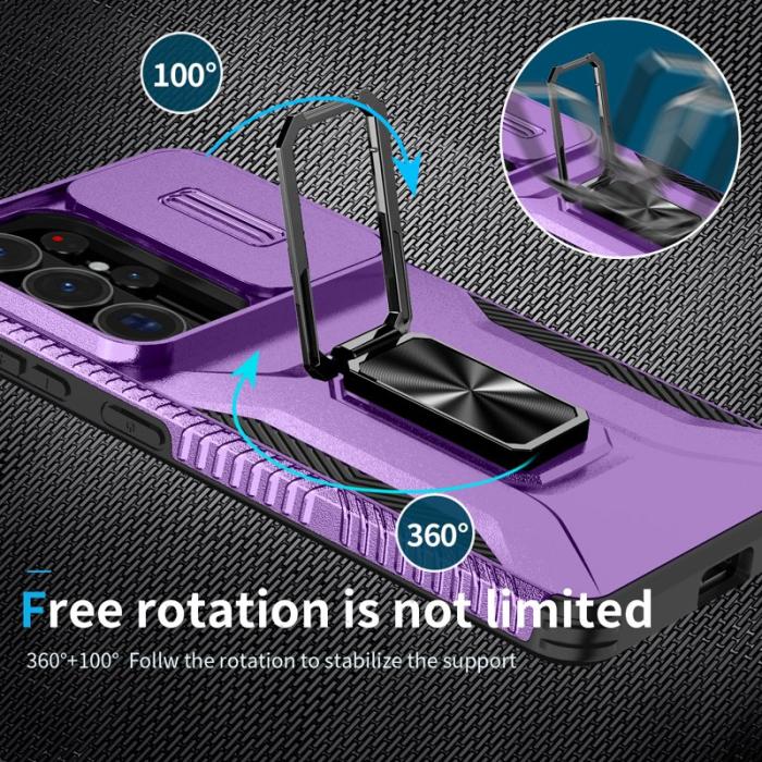 OEM - Mobilskal för Samsung Galaxy S26 Ultra Kickstand TPU + PC - Lila