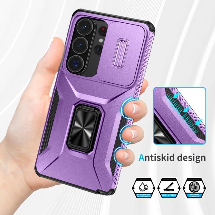 OEM - Mobilskal för Samsung Galaxy S26 Ultra Kickstand TPU + PC - Lila