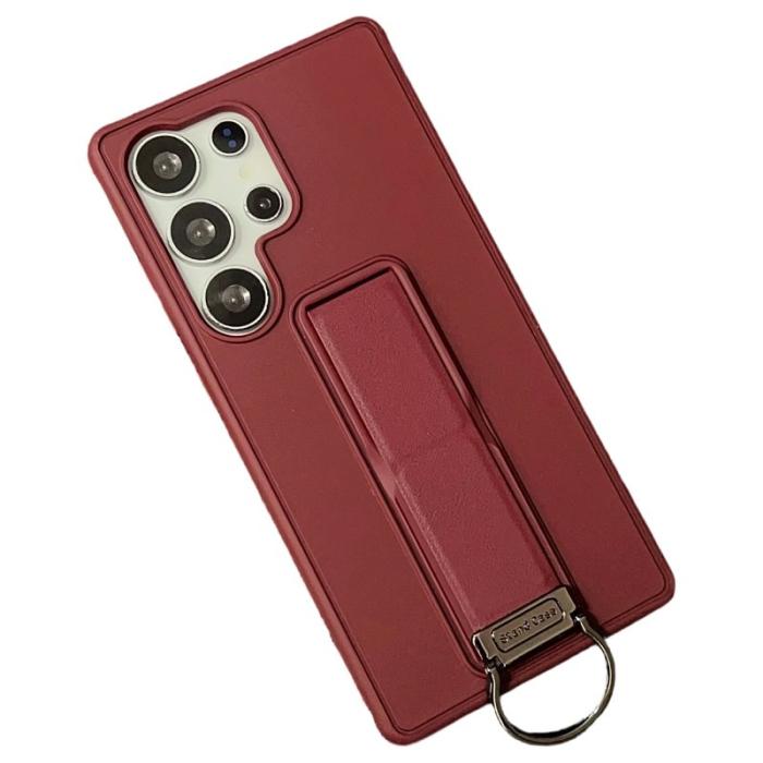OEM - Mobilskal för Samsung Galaxy S26 Ultra Kickstand TPU + PC - Vinröd