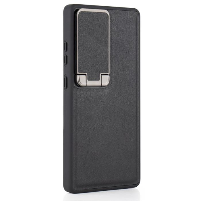 GKK - GKK Mobilskal för Samsung Galaxy S26 Ultra Kickstand TPU + PU - Svart