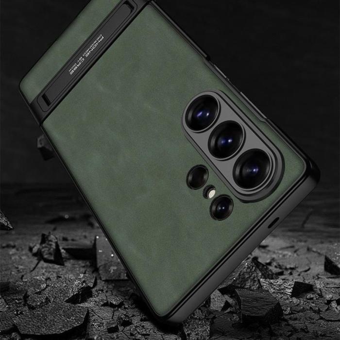 GKK - GKK Mobilskal för Samsung Galaxy S26 Ultra Konstläder Kickstand - Brun