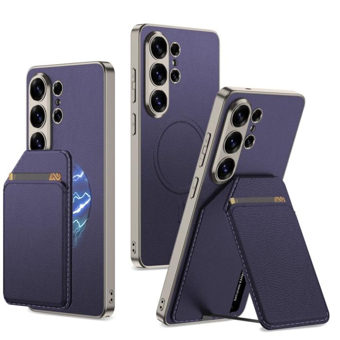 GKK - GKK Mobilskal för Samsung Galaxy S26 Ultra Konstläder Kickstand - Titanlila