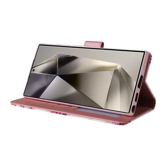 OEM - Mobilskal för Samsung Galaxy S26 Ultra Konstläder med handledsrem - Roséguld