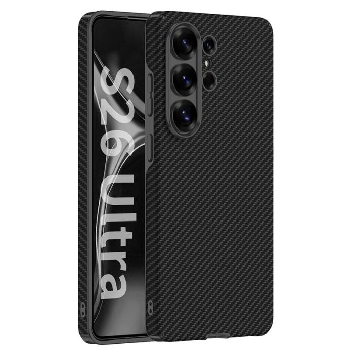 GKK - GKK Mobilskal för Samsung Galaxy S26 Ultra Konstläder PC + TPU - Kolfiber