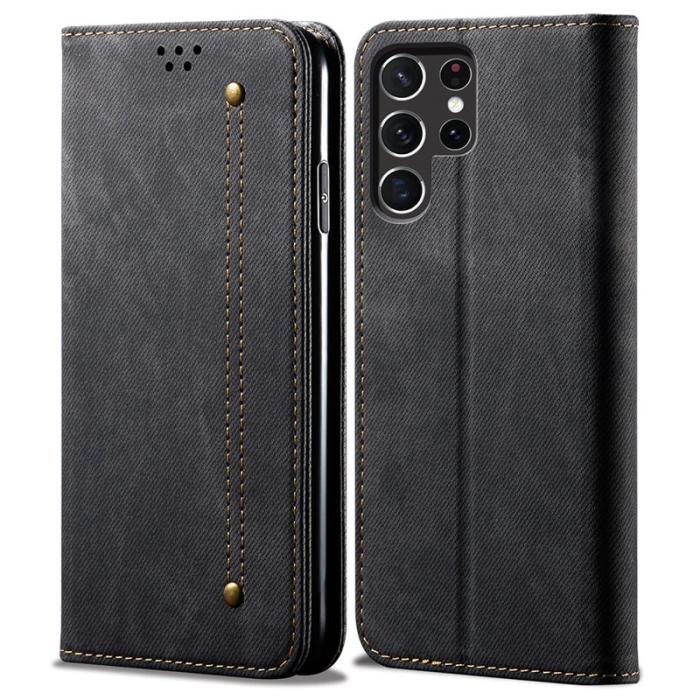 OEM - Mobilskal för Samsung Galaxy S26 Ultra Konstläder Ställ - Svart