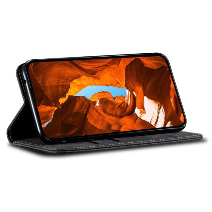 OEM - Mobilskal för Samsung Galaxy S26 Ultra Konstläder Ställ - Svart