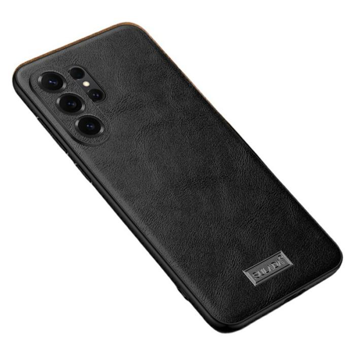 SULADA - Sulada Mobilskal för Samsung Galaxy S26 Ultra Konstläder + TPU - Svart