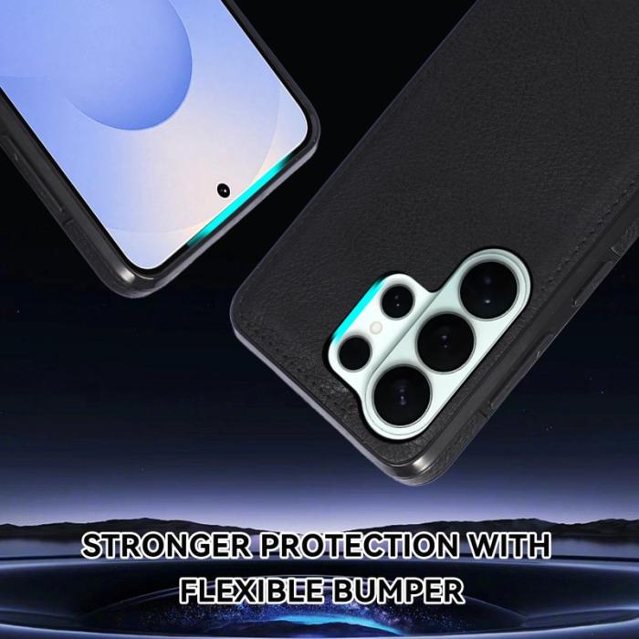 OEM - Mobilskal för Samsung Galaxy S26 Ultra Litchi Textur Konstläder - Blå