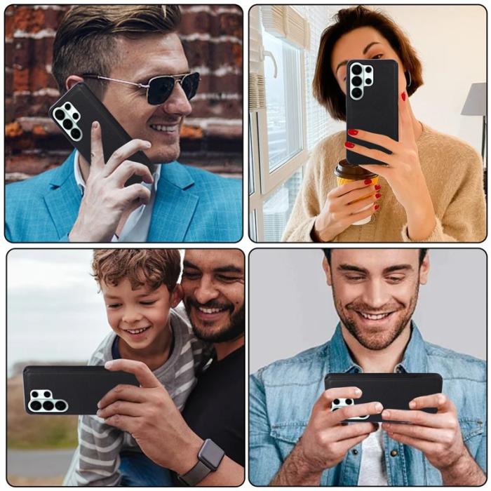 OEM - Mobilskal för Samsung Galaxy S26 Ultra Litchi Textur Konstläder - Blå