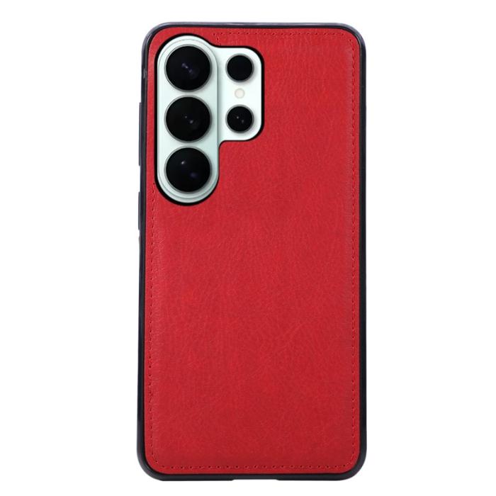 OEM - Mobilskal för Samsung Galaxy S26 Ultra Litchi-textur Konstläder - Röd