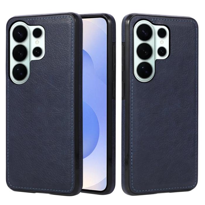 OEM - Mobilskal för Samsung Galaxy S26 Ultra Litchi Textur Konstläder - Svart