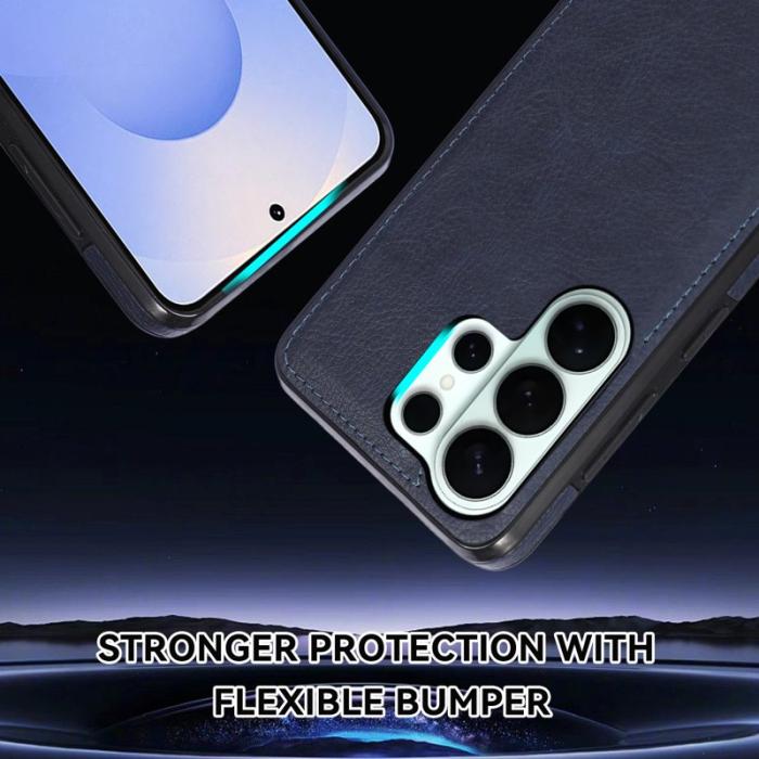 OEM - Mobilskal för Samsung Galaxy S26 Ultra Litchi Textur Konstläder - Svart