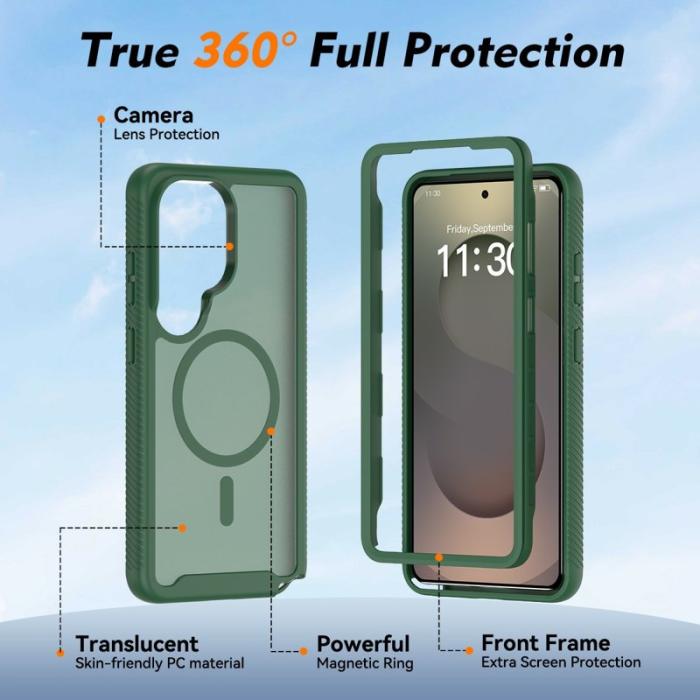 OEM - Mobilskal för Samsung Galaxy S26 Ultra Magnetiskt 2 i 1 PC + TPU - Grön