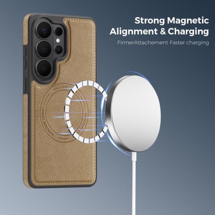 OEM - Mobilskal för Samsung Galaxy S26 Ultra Magnetiskt Konstläder - Guld