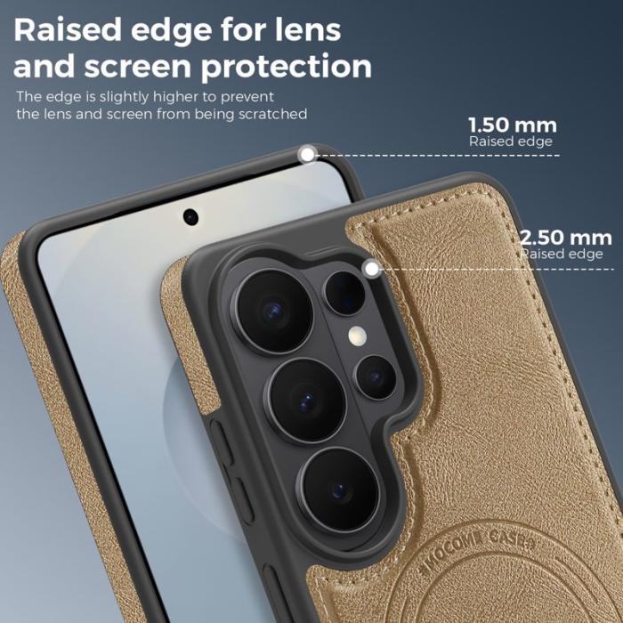 OEM - Mobilskal för Samsung Galaxy S26 Ultra Magnetiskt Konstläder - Guld