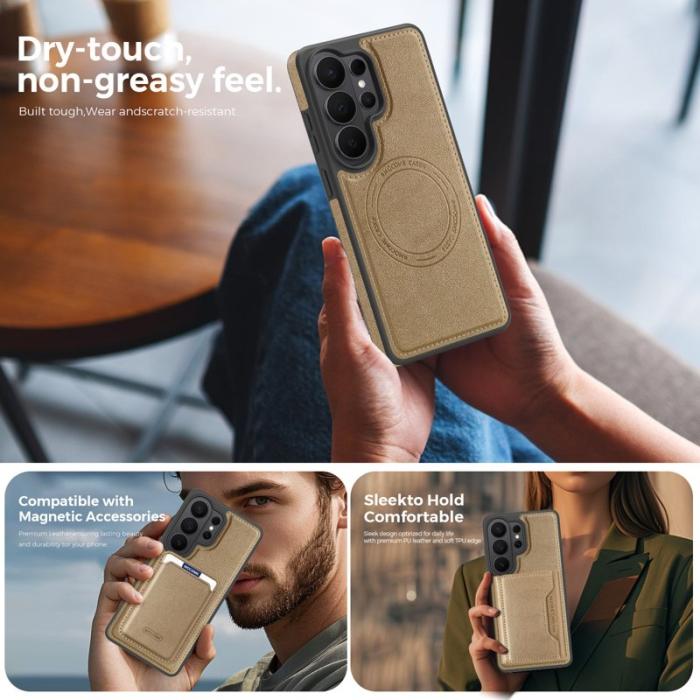 OEM - Mobilskal för Samsung Galaxy S26 Ultra Magnetiskt Konstläder - Guld