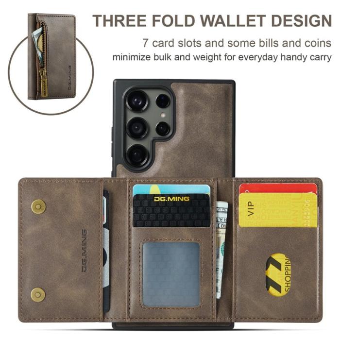 DG.MING - DG.Ming Mobilskal för Samsung Galaxy S26 Ultra Magnetiskt Konstläder - Kaffe