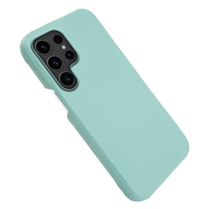 OEM - Mobilskal för Samsung Galaxy S26 Ultra Magnetiskt Äkta läder + PC - Mintgrön