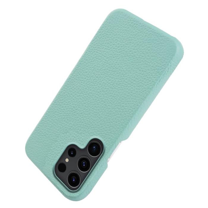 OEM - Mobilskal för Samsung Galaxy S26 Ultra Magnetiskt Äkta läder + PC - Mintgrön