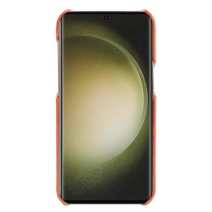 OEM - Mobilskal för Samsung Galaxy S26 Ultra Magnetiskt Äkta läder + PC - Orange
