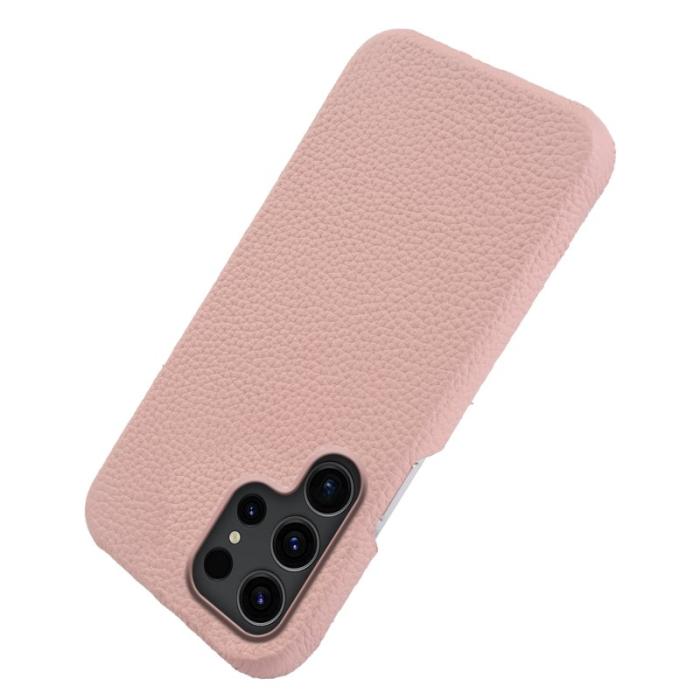 OEM - Mobilskal för Samsung Galaxy S26 Ultra Magnetiskt Äkta läder + PC - Rosa