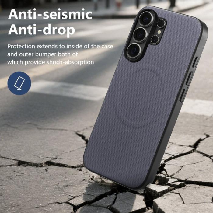 OEM - Mobilskal för Samsung Galaxy S26 Ultra Magnetiskt Konstläder + PC + TPU - Lila