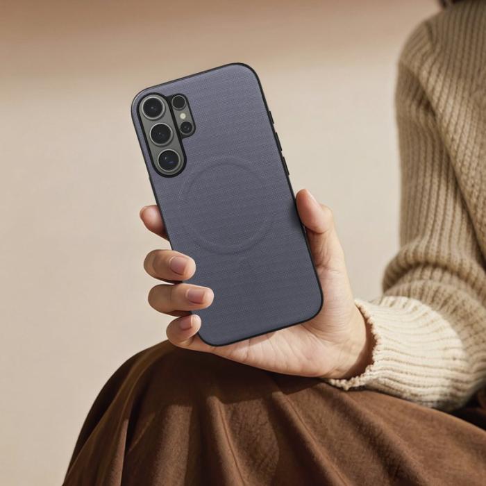 OEM - Mobilskal för Samsung Galaxy S26 Ultra Magnetiskt Konstläder + PC + TPU - Lila