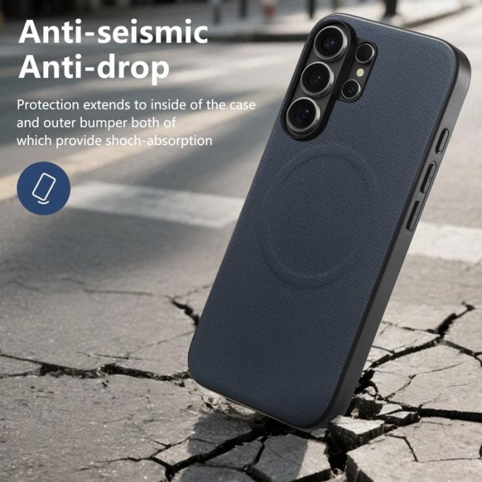 OEM - Mobilskal för Samsung Galaxy S26 Ultra Magnetiskt Konstläder Plast - Mörkblå