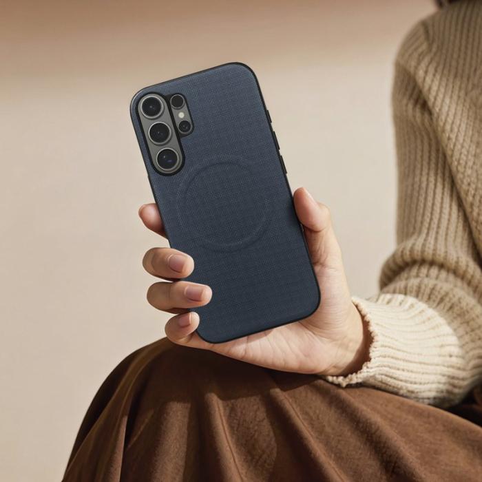 OEM - Mobilskal för Samsung Galaxy S26 Ultra Magnetiskt Konstläder Plast - Mörkblå