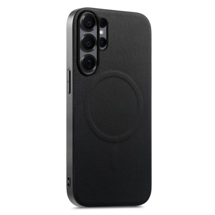 OEM - Mobilskal för Samsung Galaxy S26 Ultra Magnetiskt Konstläder + PC + TPU - Svart