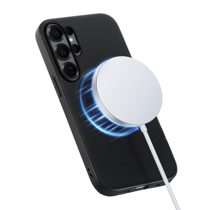 OEM - Mobilskal för Samsung Galaxy S26 Ultra Magnetiskt Konstläder + PC + TPU - Svart