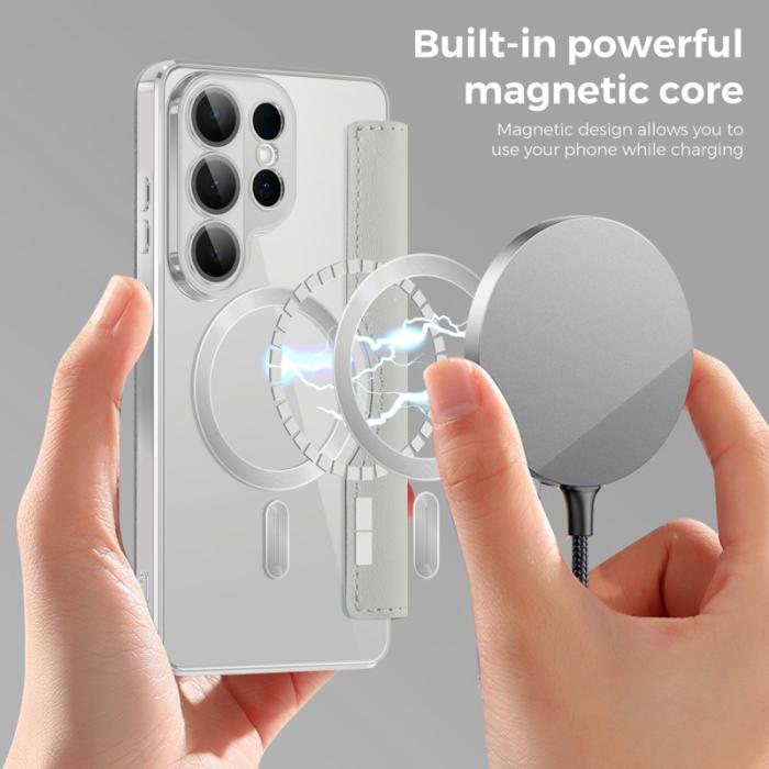 OEM - Mobilskal för Samsung Galaxy S26 Ultra Magnetiskt Konstläder - Titangrå