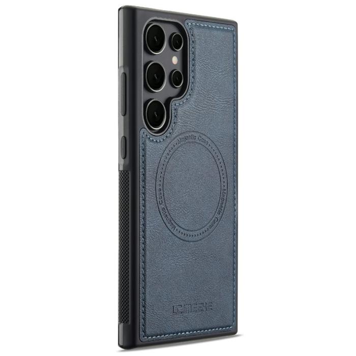 LC.imeeke - LC.IMEEKE Mobilskal för Samsung Galaxy S26 Ultra Magnetiskt Konstläder + TPU Blå