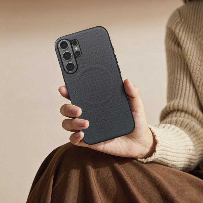 OEM - Mobilskal för Samsung Galaxy S26 Ultra Magnetiskt Konstläder + TPU - Grå