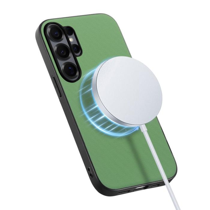 OEM - Mobilskal för Samsung Galaxy S26 Ultra Magnetiskt Konstläder + TPU - Grön