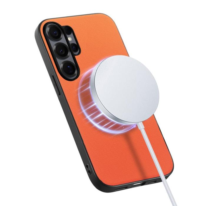 OEM - Mobilskal för Samsung Galaxy S26 Ultra Magnetiskt Konstläder + TPU - Orange